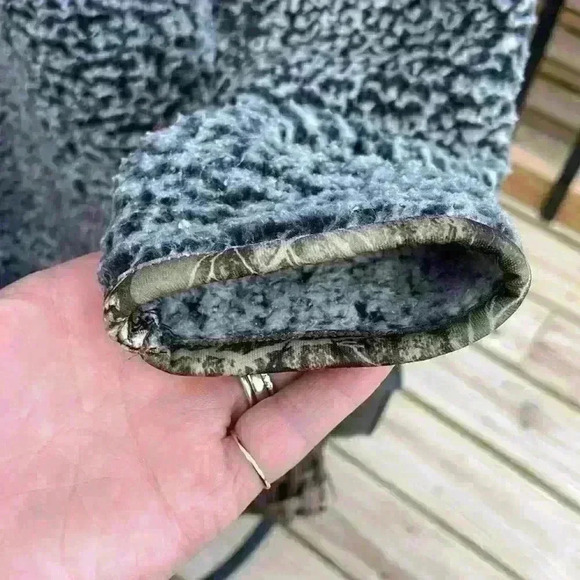 Real tree by Colosseum women’s large jacket 1/4 button pullover Sherpa fleece - Picture 7 of 14